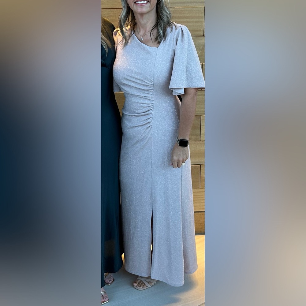 Elegant beige and gold Women's Dress